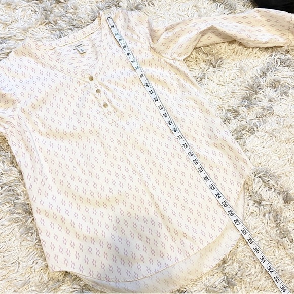 L.L. Bean | Women’s Lavender/ Cream Geometric Terncel Adjustable Sleeve Top M - Picture 9 of 9
